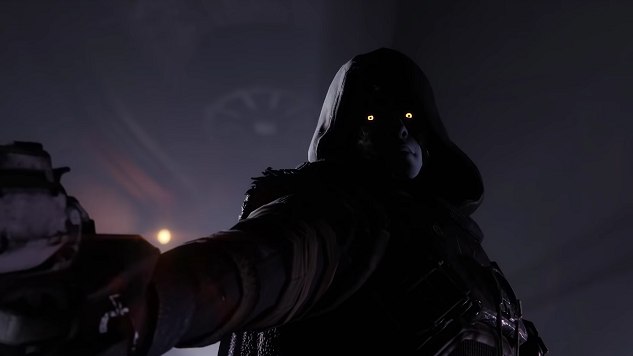 Uldren Sov, encapuchonné, tendant la main