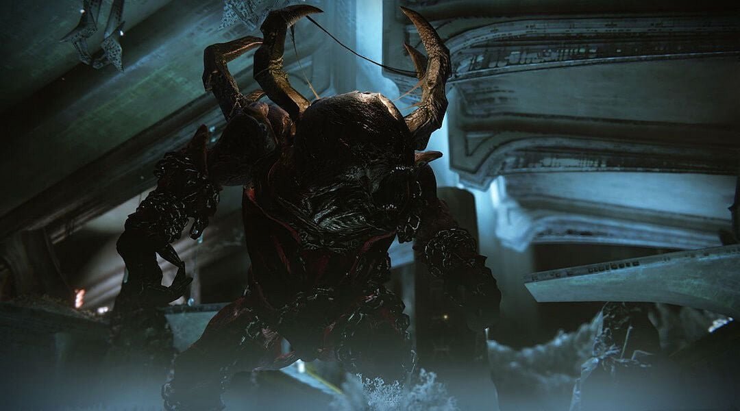 Golgoroth surgit des ténèbres, une gueule énorme et des tentacules sur le dos