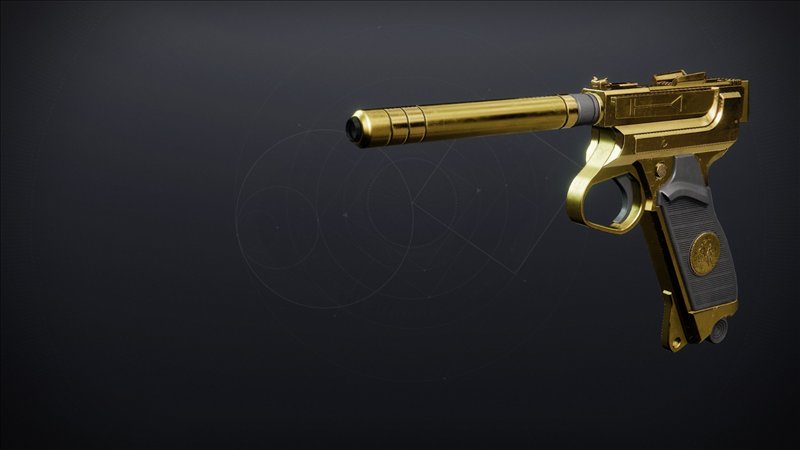 Rendu du pistolet doré Drang