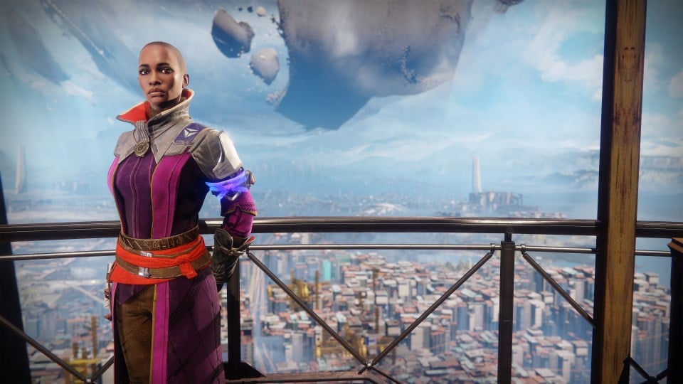 Ikora Rey au Bazar, le Voyageur dans le ciel