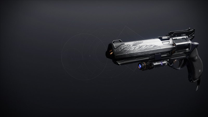 Rendu du revolver exotique Rapace noir