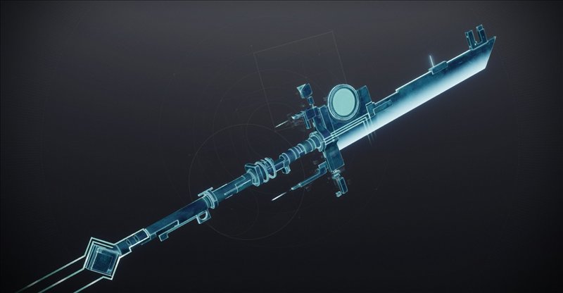Rendu du glaive exotique Vexcalibur